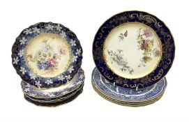 Four Copeland Spode dinner plates decorated with New Bridge pattern
