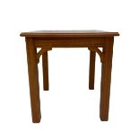 Yew wood square lamp table