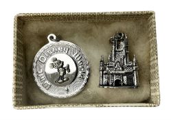 Silver Disney castle charm and 'Walt Disney World' pendant