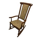 Late 19th century mahogany rocking chair