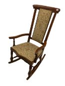 Late 19th century mahogany rocking chair