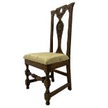 20th century carved oak hall chair