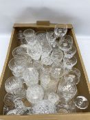Selection of cut glass drinking glasses