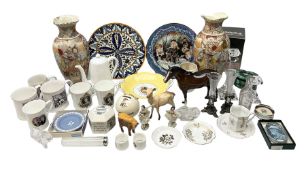 Quantity of ceramics to include Royal Doulton Bunnykins money box