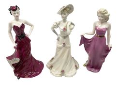 Three Coalport figures to include 'Ladies of Fashion' 'Sophisticated Lady' and 'Serenity' and 'West