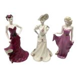 Three Coalport figures to include 'Ladies of Fashion' 'Sophisticated Lady' and 'Serenity' and 'West