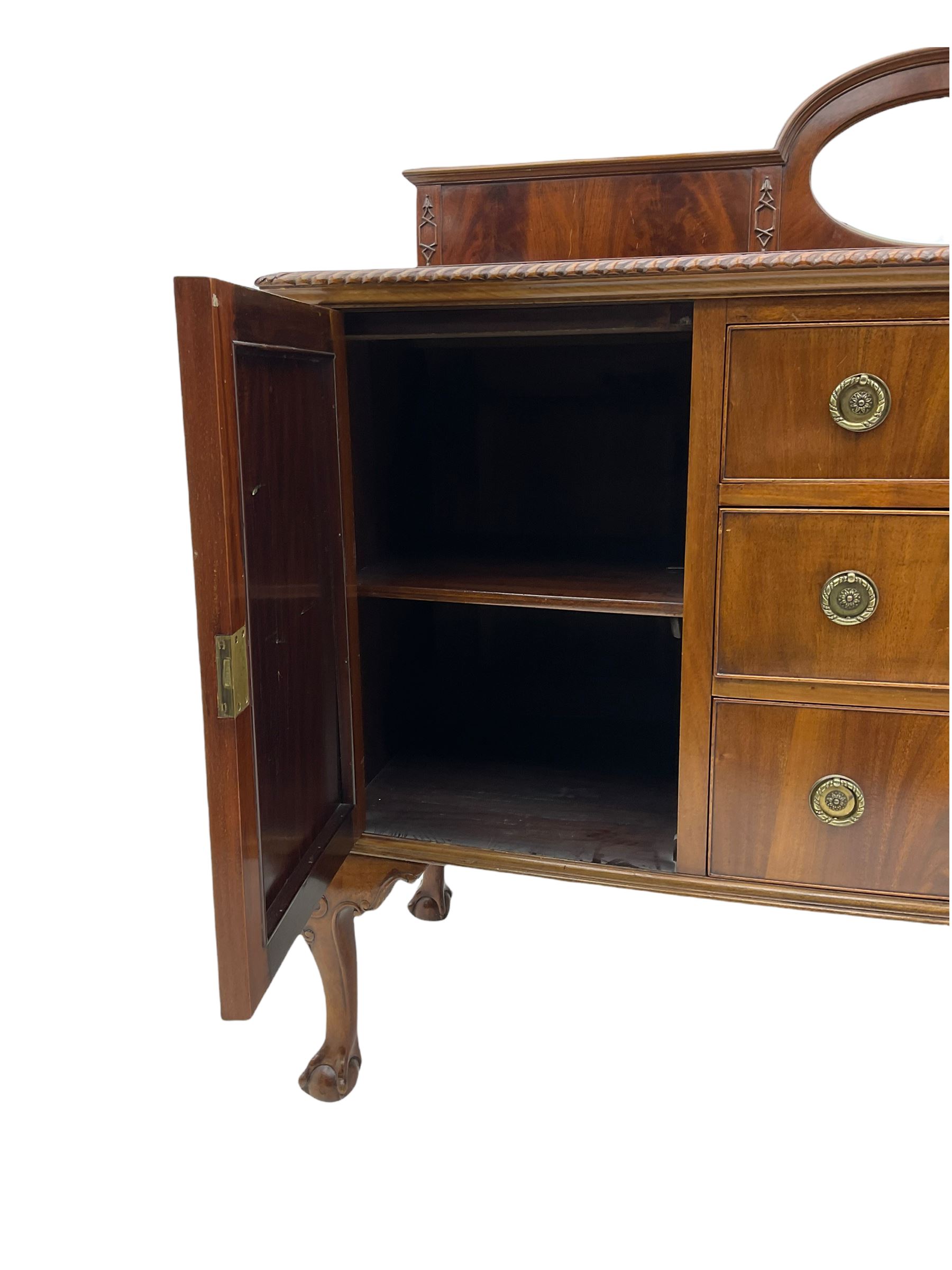 Early 20th century mahogany bow-fronted sideboard - Image 8 of 8