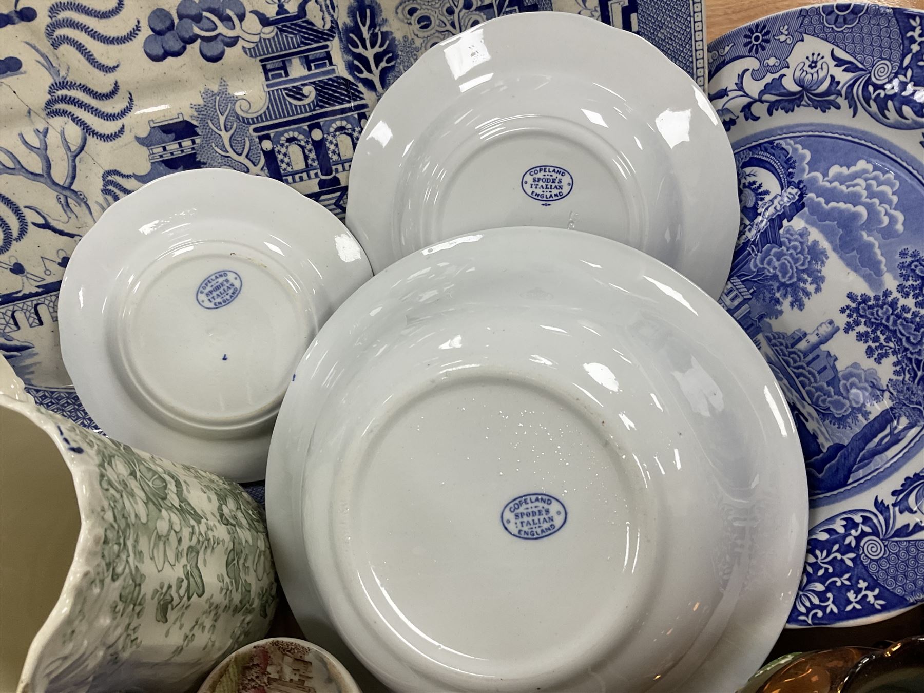 Quantity of Spode to include blue and black marked examples - Image 4 of 6