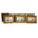 Set of four framed prints after J.A. Atkinson
