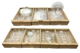 Seven boxes of glass to include sets of drinking glasses