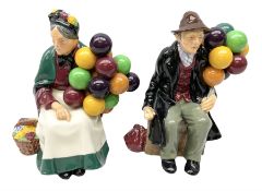 Two Royal Doulton Balloon Seller figures