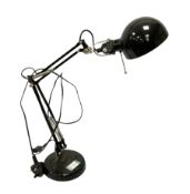 Black angle poise table lamp