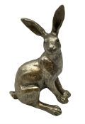 Composite bronzed model of a sitting hare
