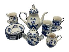 Elesva Holland blue and white part tea service