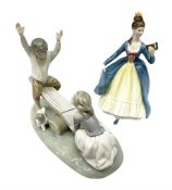 Royal Doulton Leading Lady HN2269 together with LLadro large figure group seesaw no.4876