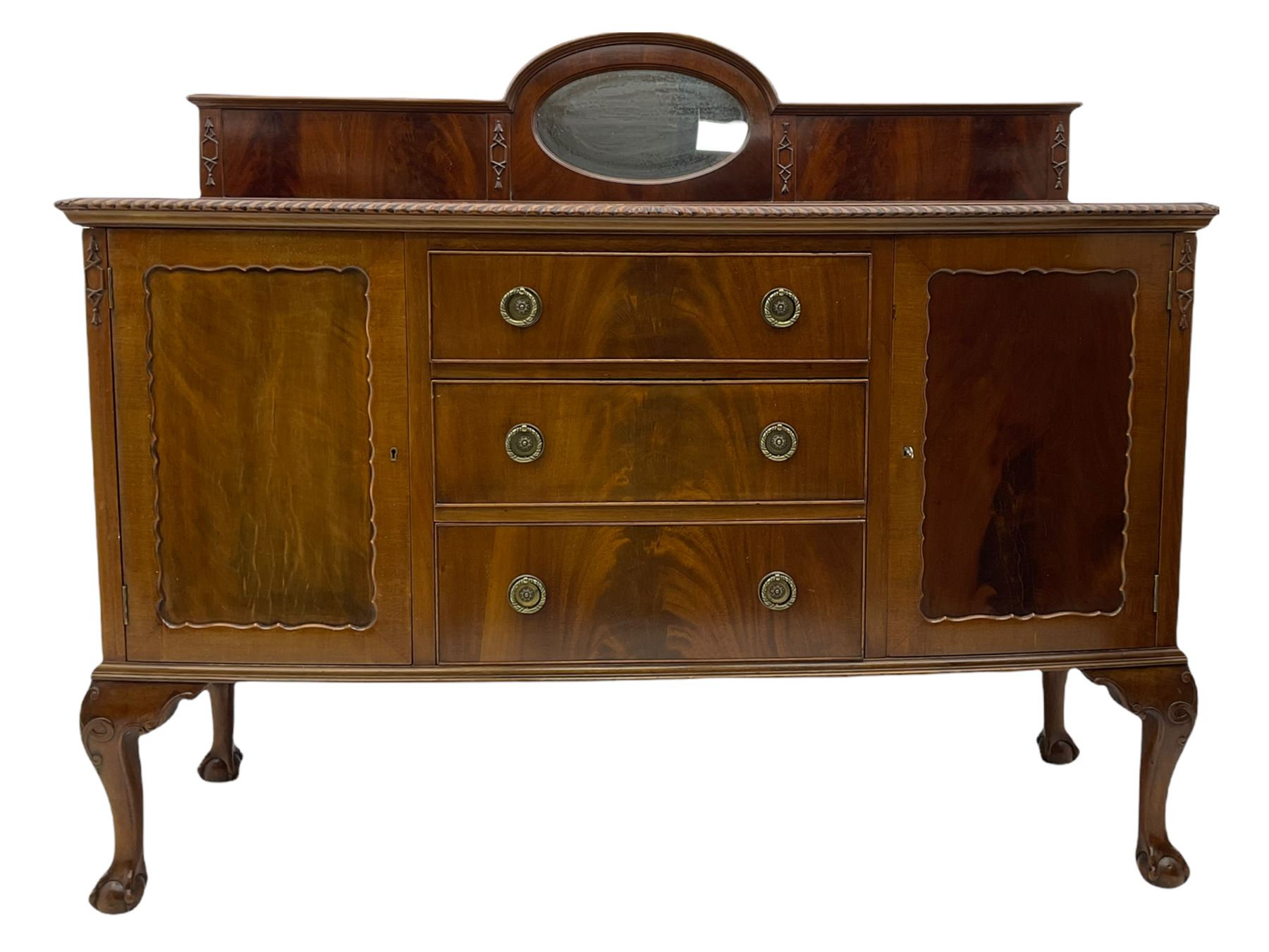 Early 20th century mahogany bow-fronted sideboard