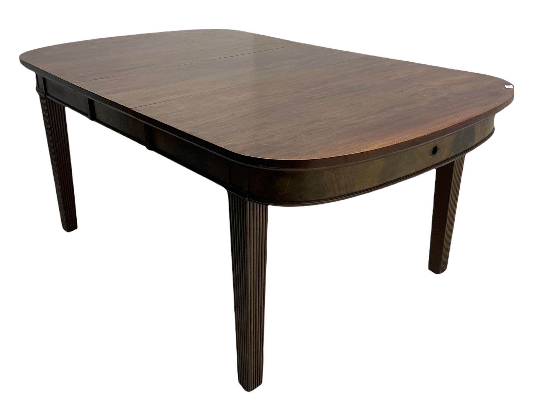 19th century mahogany extending dining table with leaf - Image 8 of 11