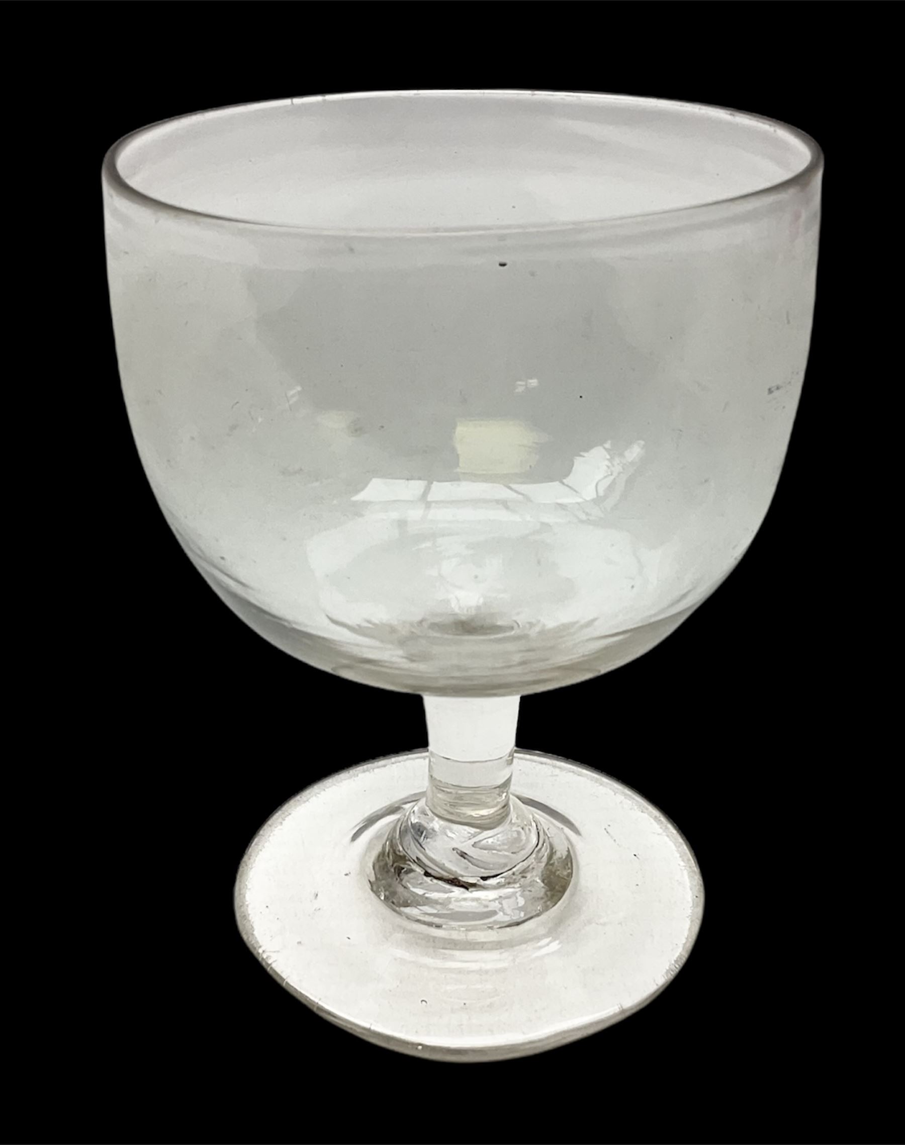 Late 18th/early 19th century drinking glass with rummer type bowl