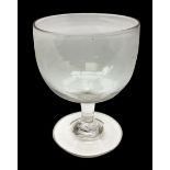 Late 18th/early 19th century drinking glass with rummer type bowl