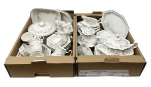 Quantity of Johnson Brothers tea and dinner wares decorated in the 'Eternal Beau' pattern