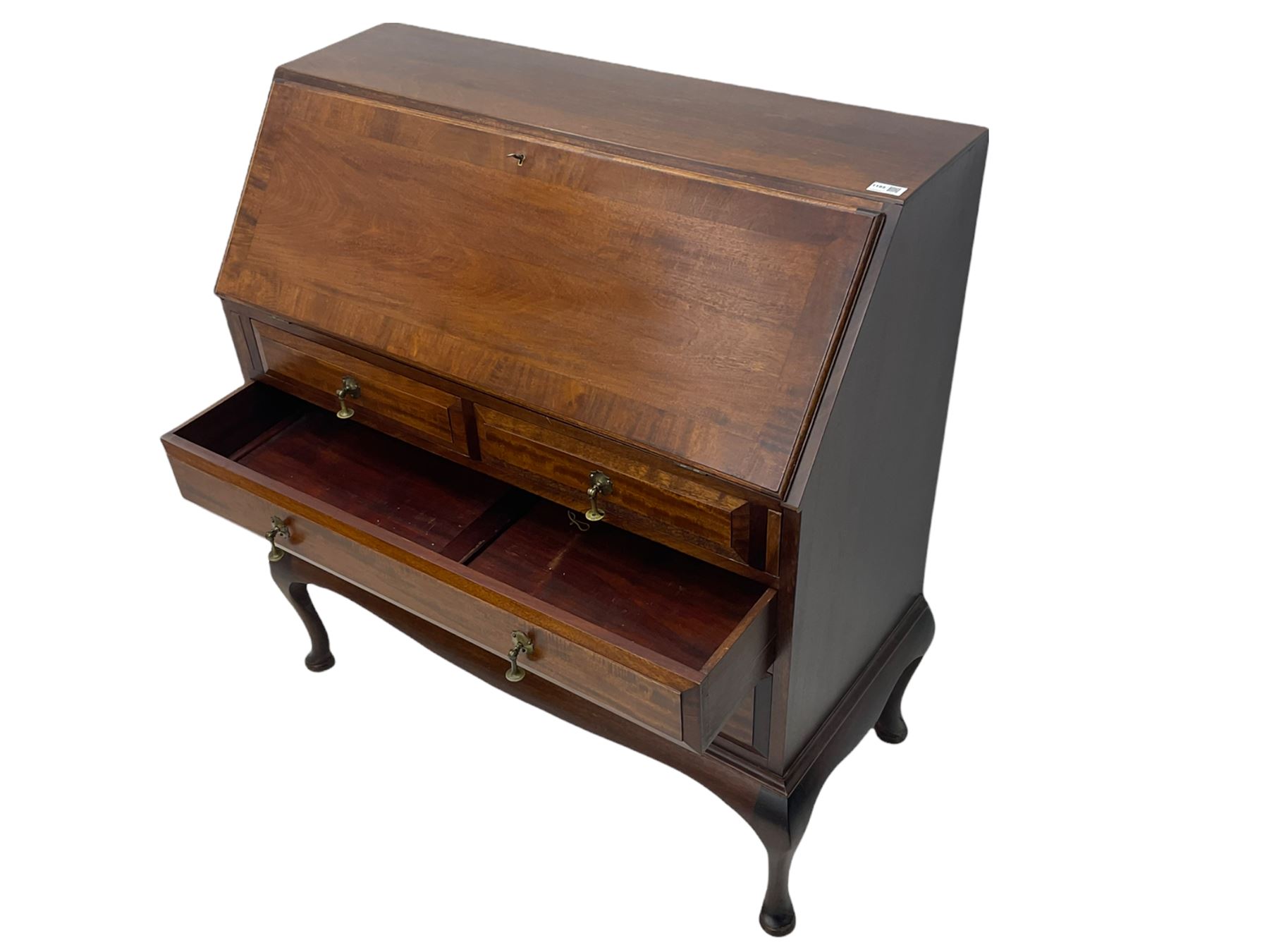 Georgian style mahogany bureau - Image 11 of 11