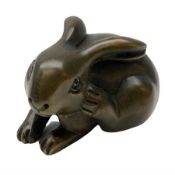 Netsuke in the form of a rabbit