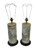 Pair Japanese table lamps