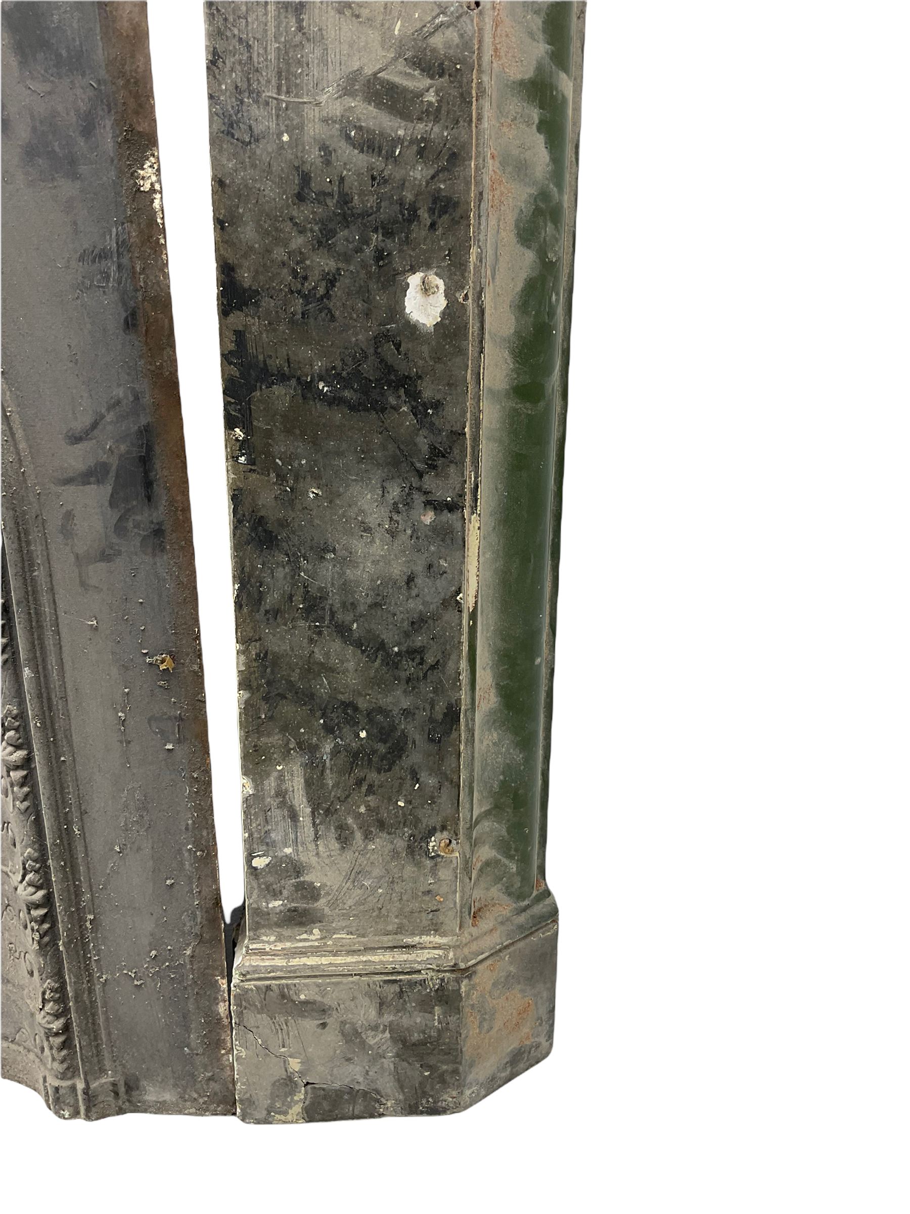 Late 19th century painted stone and marble fire surround - Image 4 of 6