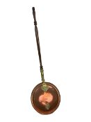 Copper and brass warming pan