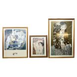 Three colour prints after Gustav Klimt