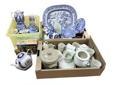 Quantity of Spode to include blue and black marked examples