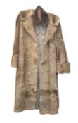 Ladies three-quarter length fur coat by Hilda Kirk of Hull together with a seperate fur collar