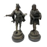 Pair of spelter classical figures