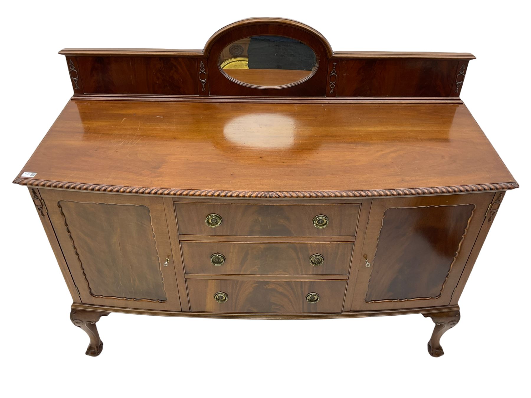 Early 20th century mahogany bow-fronted sideboard - Image 5 of 8
