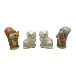 Royal Albert Squirrel Nutkin and Timmy Tiptoes figures together with two Beswick Staffordshire style