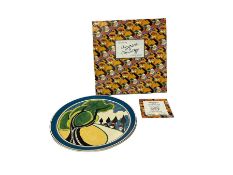 Wedgwood charger hand painted with the Clarice Cliff Bizarre 'May Avenue' pattern