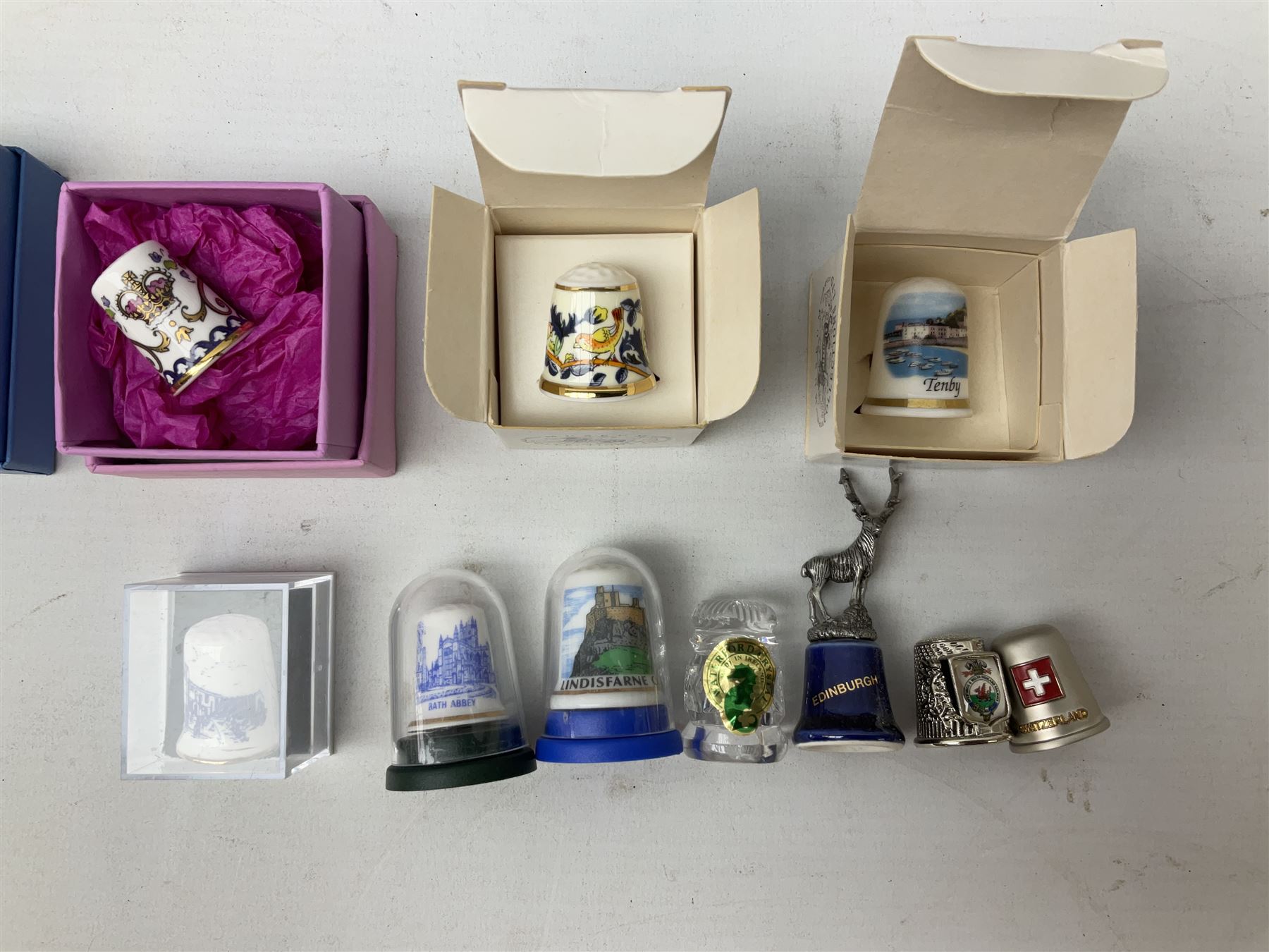 Quantity of thimbles to include ceramic and metal and cloisonn� examples - Image 5 of 6