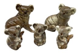 Five Beswick Koala bears