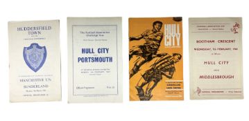Four 1960s football programmes for F.A. Cup second replay games at neutral grounds - 1964 6th Round