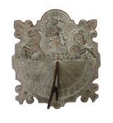 18th Century style cast bronze wall sundial