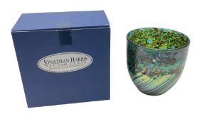 Jonathan Harris glass cup vase in the 'Everglades' pattern