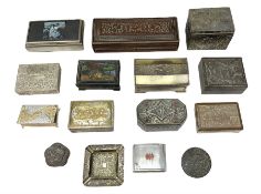 Collection of 20th century and later Japanese metal cigarette boxes to include examples highly decor