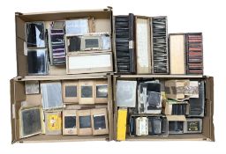 Large collection of over three hundred glass magic lantern slides including country