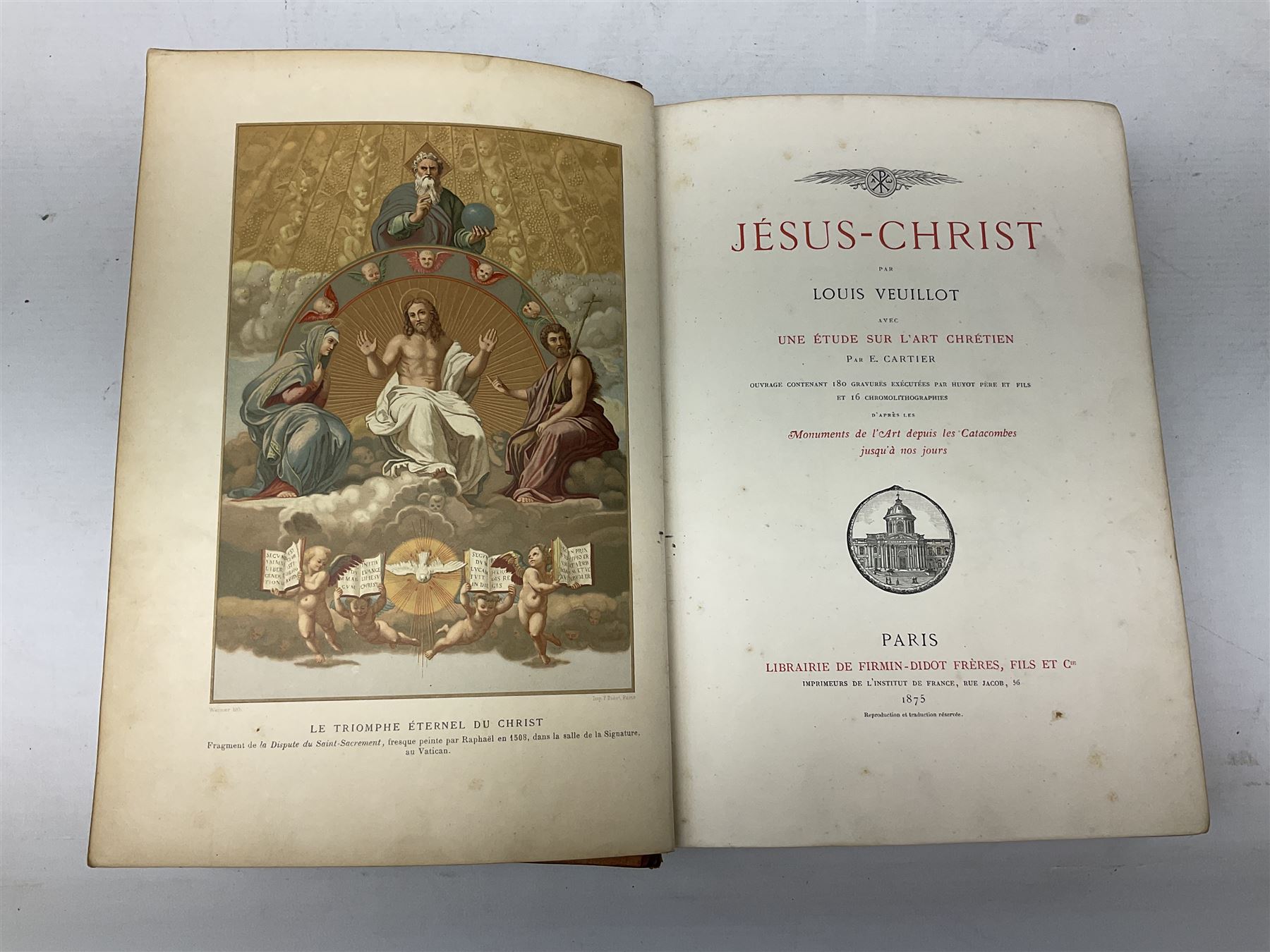 Three late 19th century leather bound books containing religious text on Sainte Vierge - Image 8 of 11