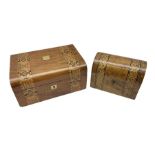 Two walnut Tunbridge Ware boxes