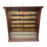 Late Victorian wall mounting cigarette case or display cabinet