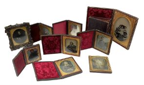 Collection of ten assorted Victorian daguerreotype