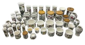 Quantity of Portmeirion The Botanic Garden pattern storage jars of various sizes