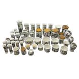 Quantity of Portmeirion The Botanic Garden pattern storage jars of various sizes