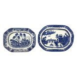 Late 18th/early 19th century Chinese export blue and white platter